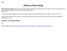 Tablet Screenshot of illusion-of-knowledge.behaviouralfinance.net