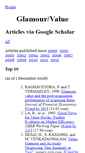 Mobile Screenshot of glamour-value.behaviouralfinance.net