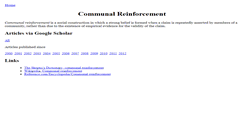 Desktop Screenshot of communal-reinforcement.behaviouralfinance.net