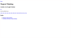Desktop Screenshot of magical-thinking.behaviouralfinance.net